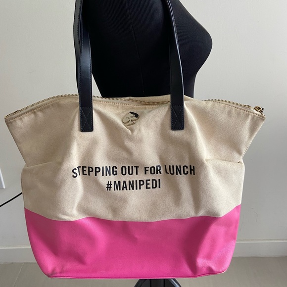 Kate Spade ♠️ # Mani Pedi Tote Bag - Picture 1 of 9
